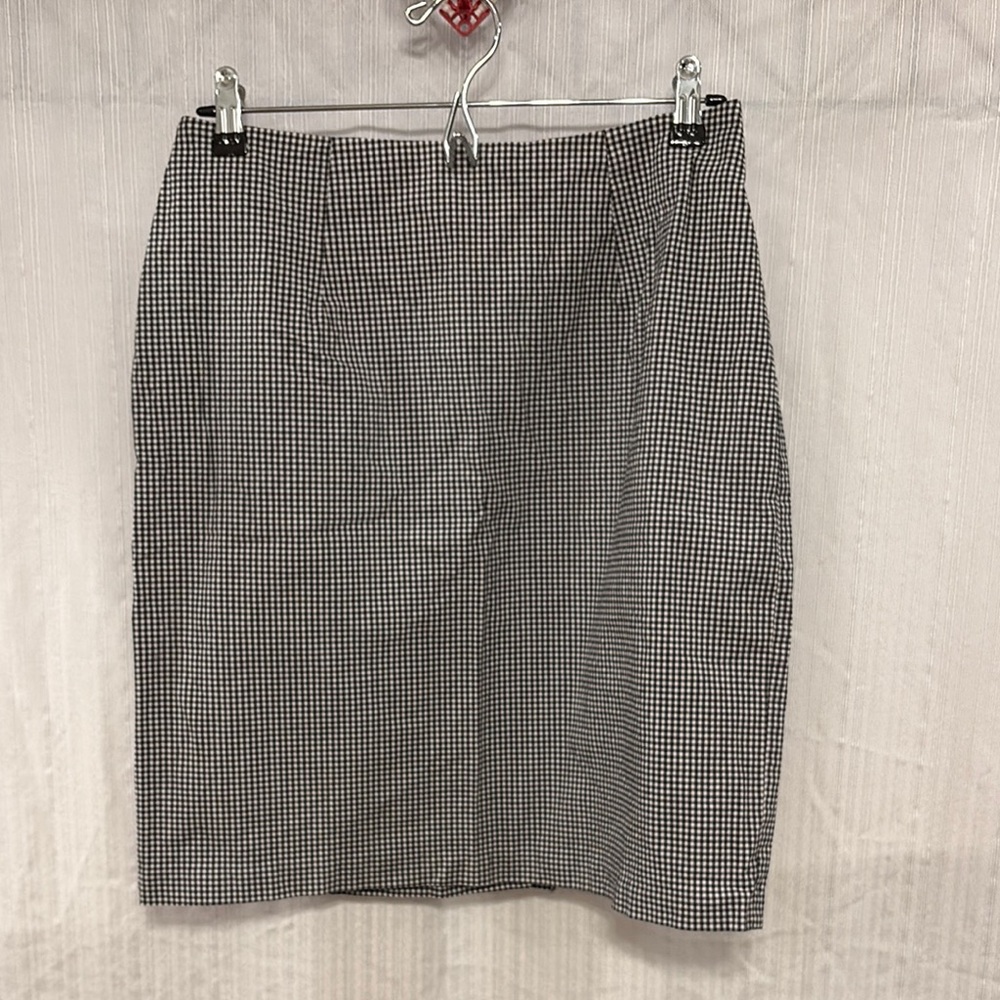 Briggs New York Gingham Pencil Skirt
